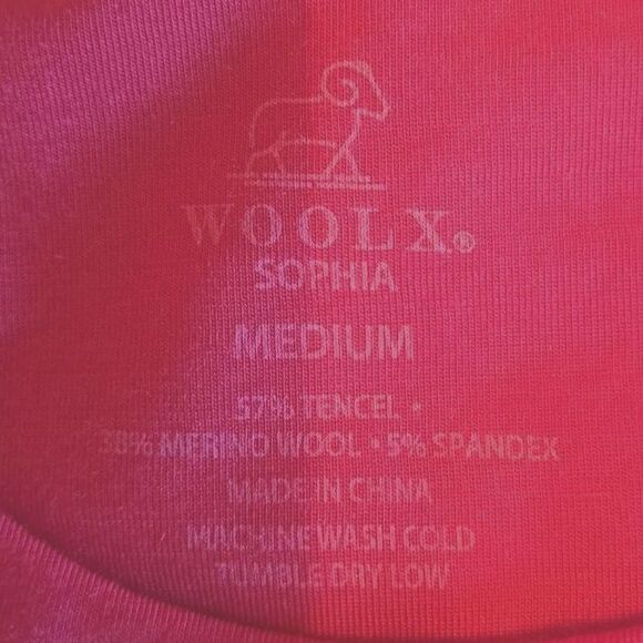 Woolx Sophia Womens Size M Pink Wool Tencel Blend Long Sleeve Bodysuit Top - Picture 11 of 12